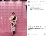 森香澄、赤い花柄浴衣でイベント満喫の画像