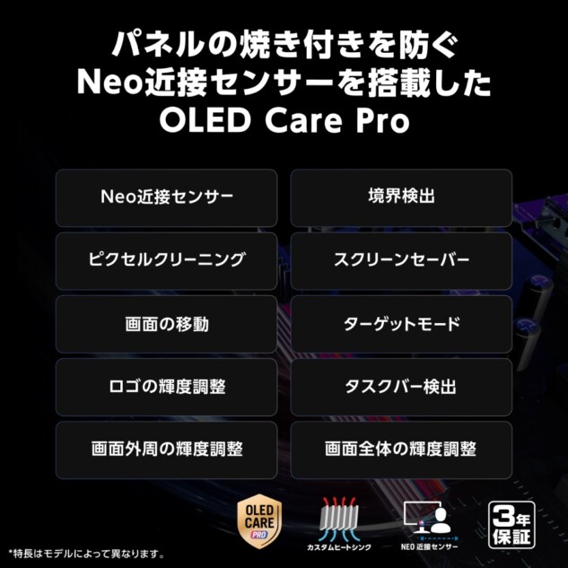 ASUS OLED Care Proによる焼き付き対策