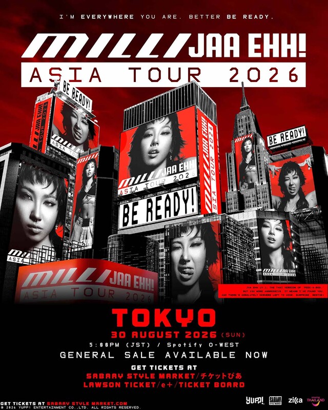 『MILLI JAA EHH! ASIA TOUR 2026』フライヤー