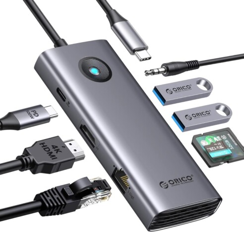 4K出力もPD100W充電も何でも1台で　ORICOより8-in-1 USB-Cハブ発売