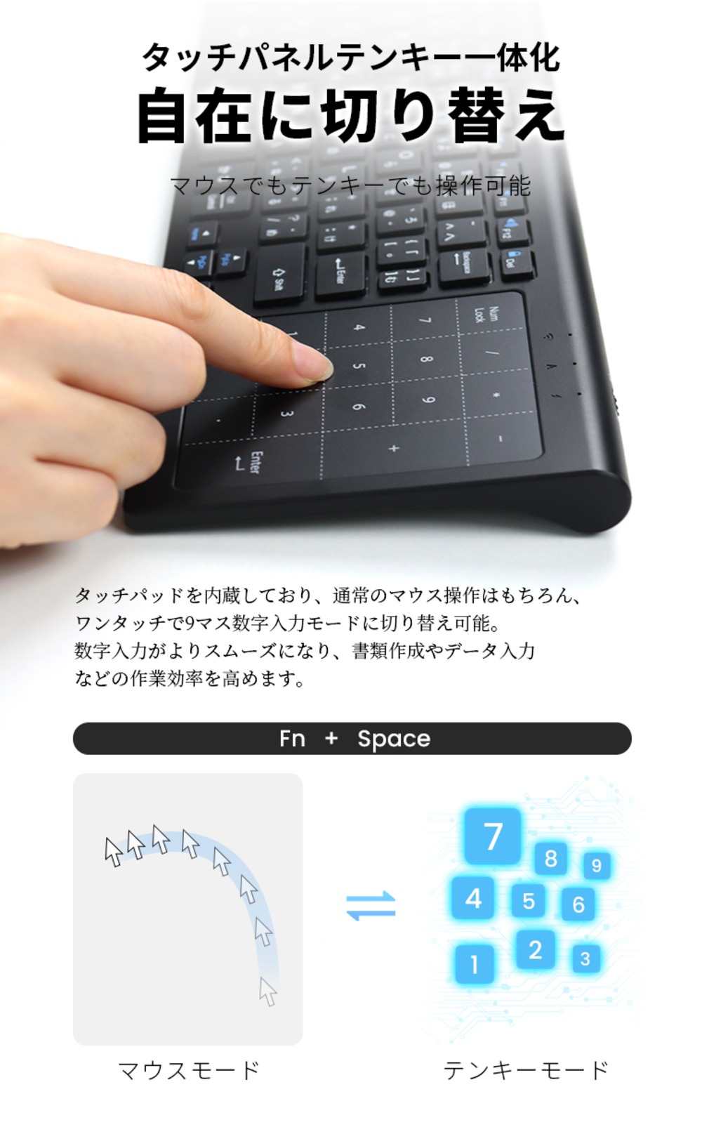ワンタップで切り替え