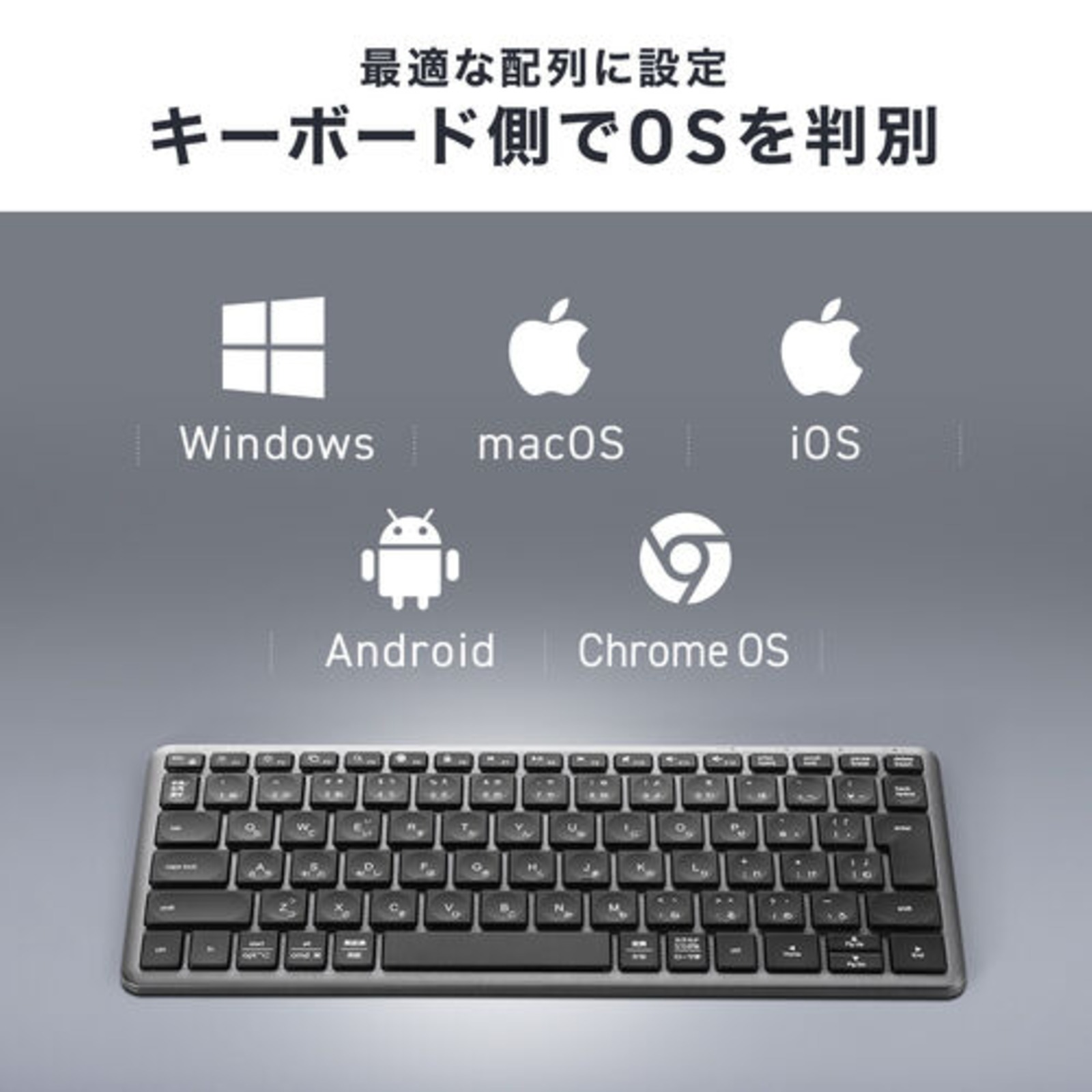 サンワサプライ、3台接続対応キーボード発売の画像