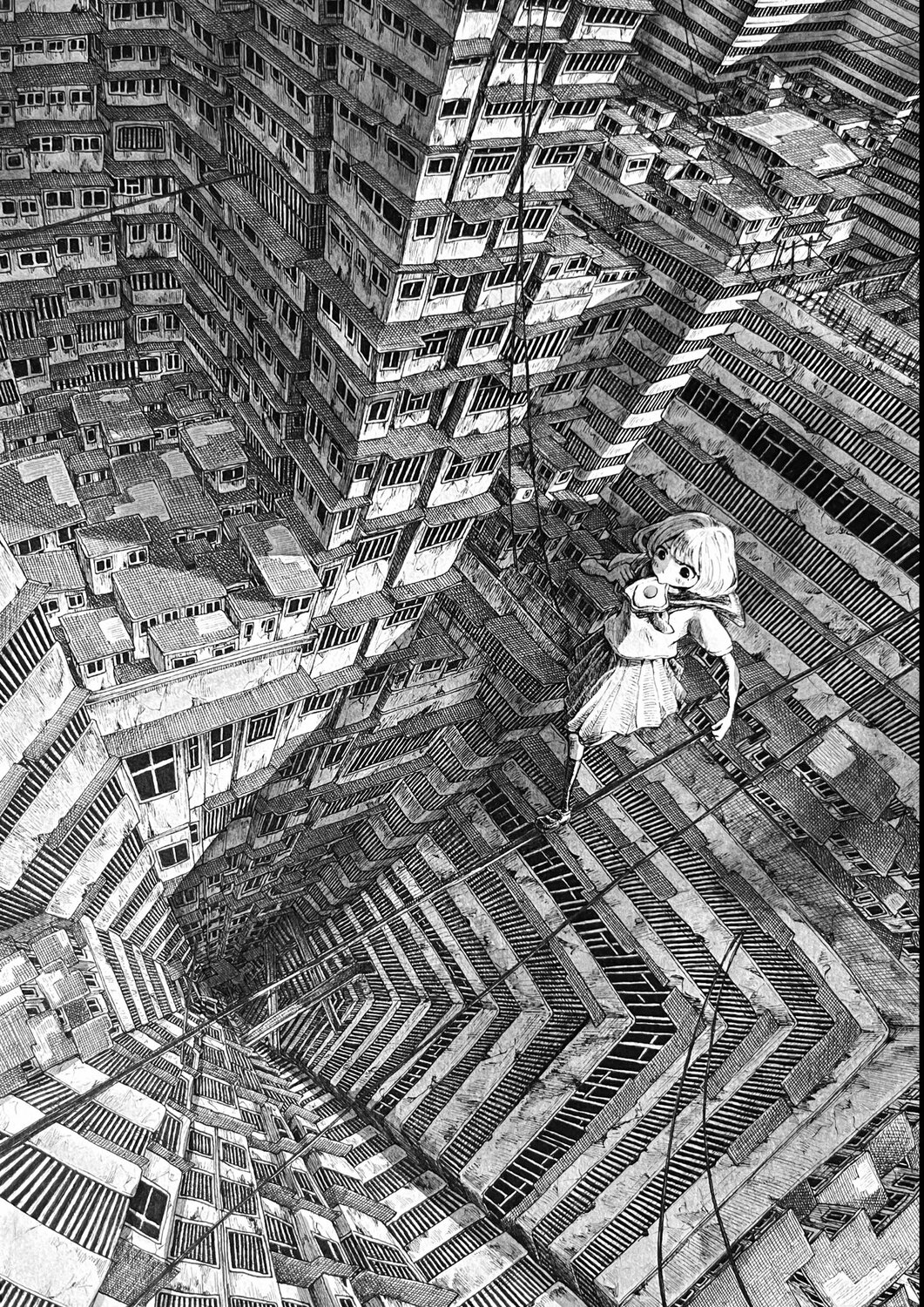 【漫画】女子高生が「九龍城砦」でダッシュの画像