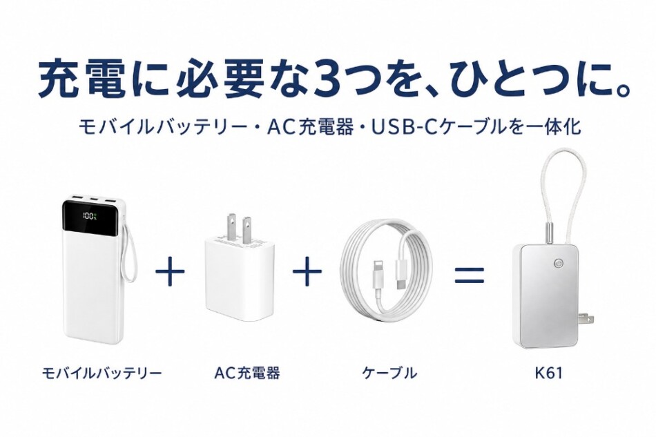 充電に必要な3つをひとつに