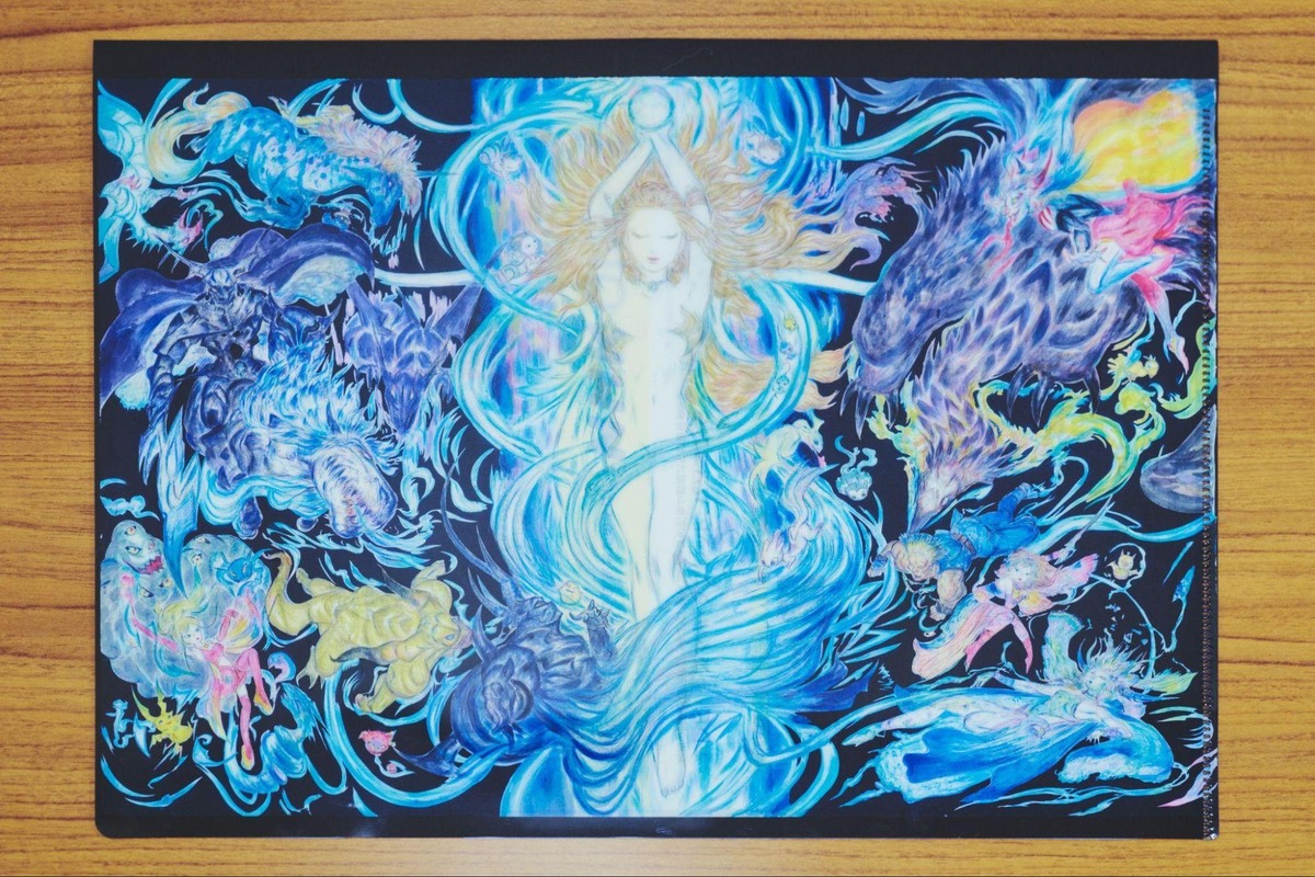 天野喜孝さんによるオリジナルイラストのクリアファイルの画像