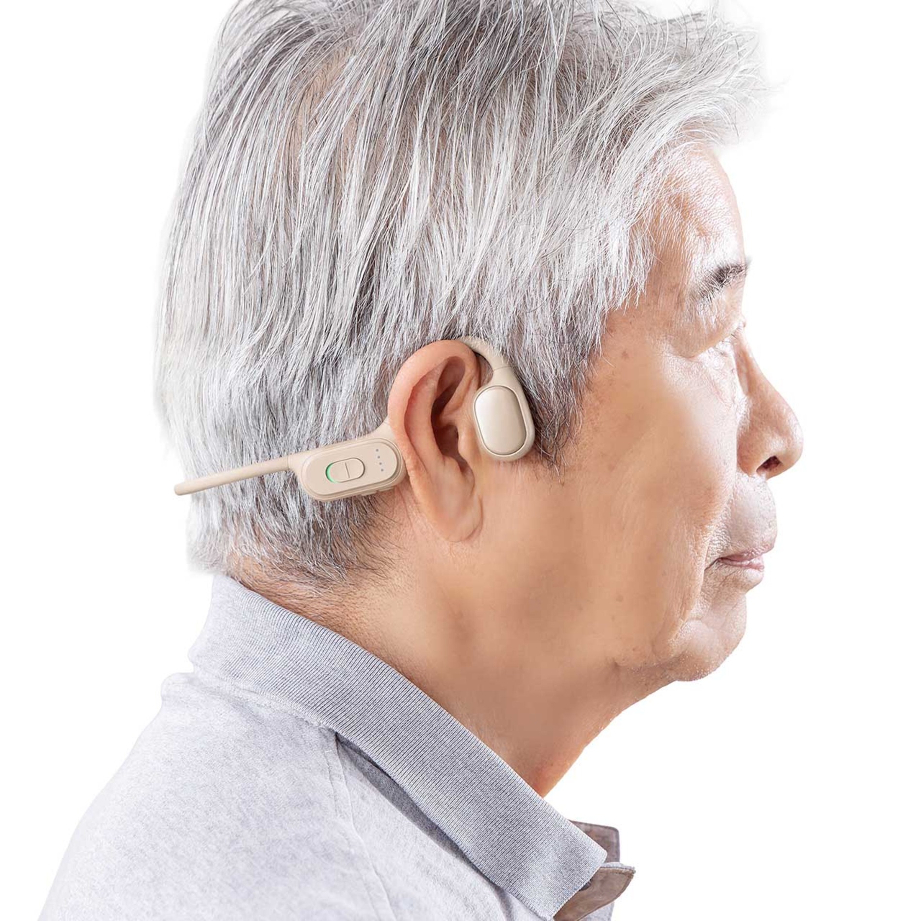 サンワの骨伝導集音器に新色ベージュ登場の画像