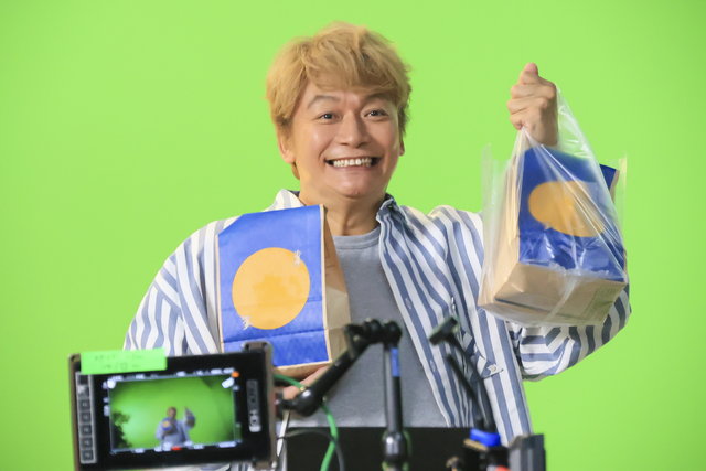 『北海道産じゃがペッパー⽉⾒「⽉⾒でたでた」⾹取さん篇』メイキングカット2
