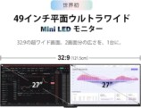 49インチ平面ウルトラワイドMiniLEDモニター