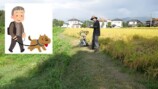 大人気わさび農家、草刈機を“散歩”させるの画像