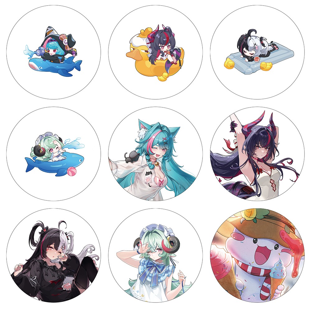 ラテ＆クッキー＆アイスの選択可能イラスト