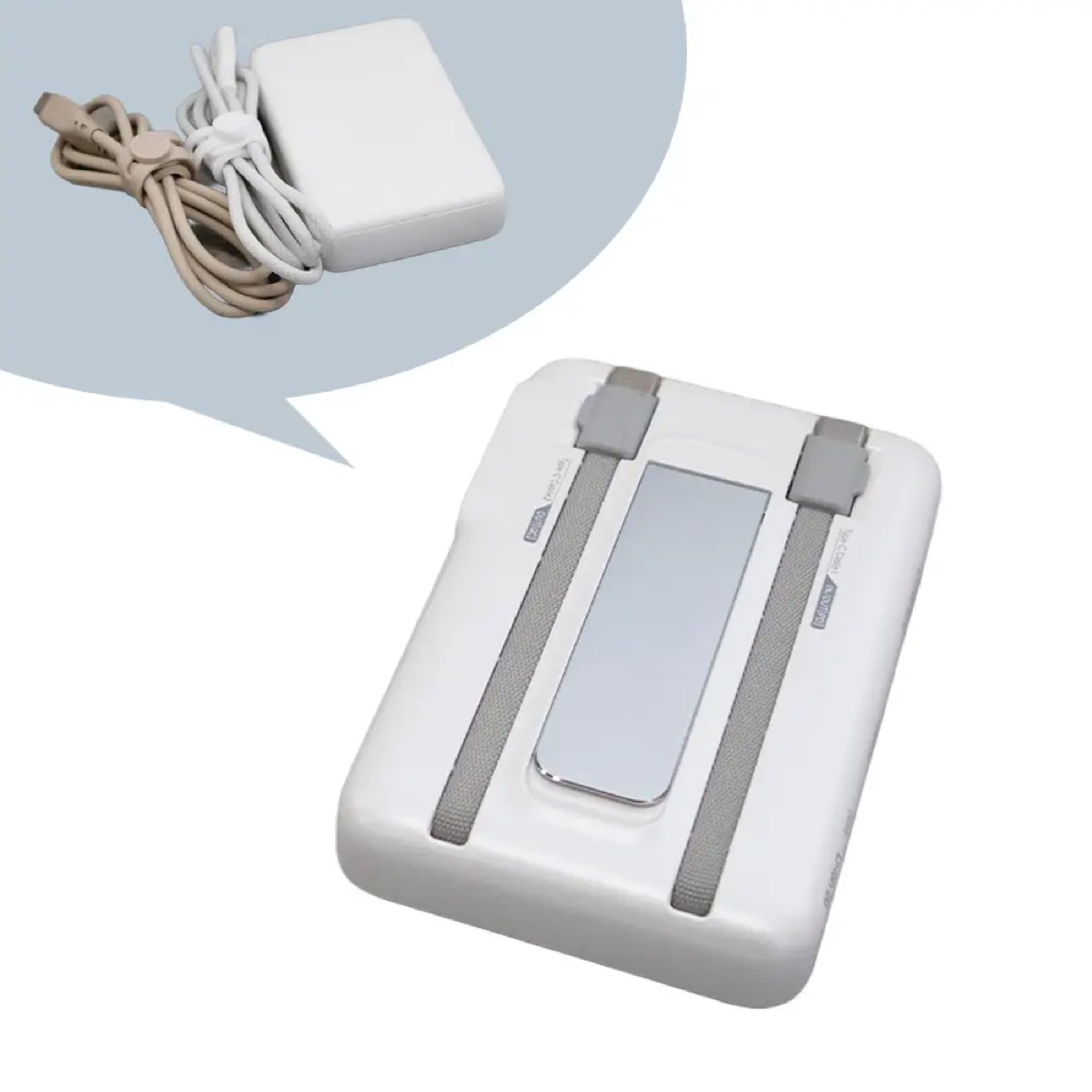 本体に内蔵したUSB Type-Cケーブル2本