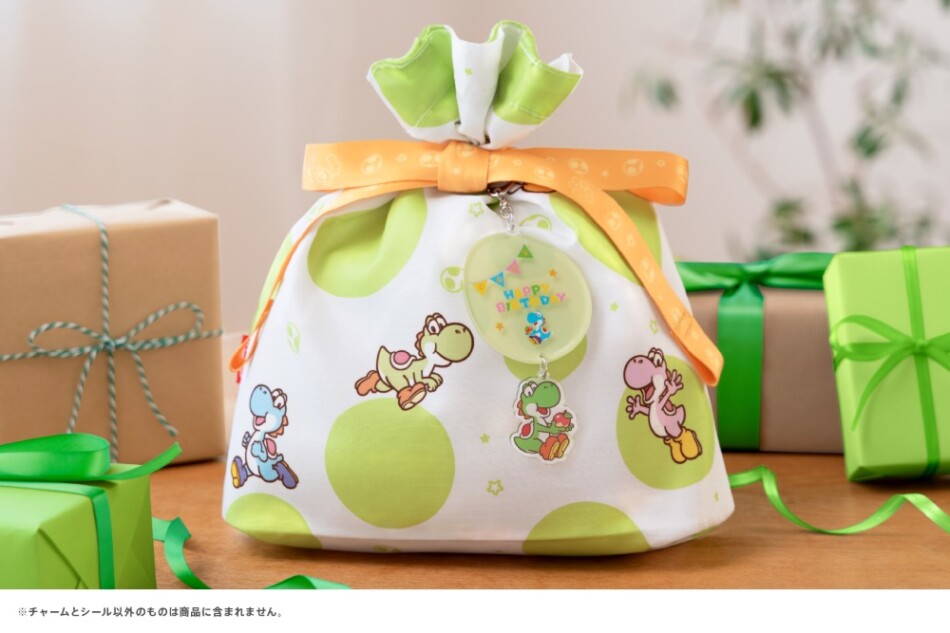 「ラッピング×エコバッグ」と「デコレーションチャーム」を組み合わせたイメージ