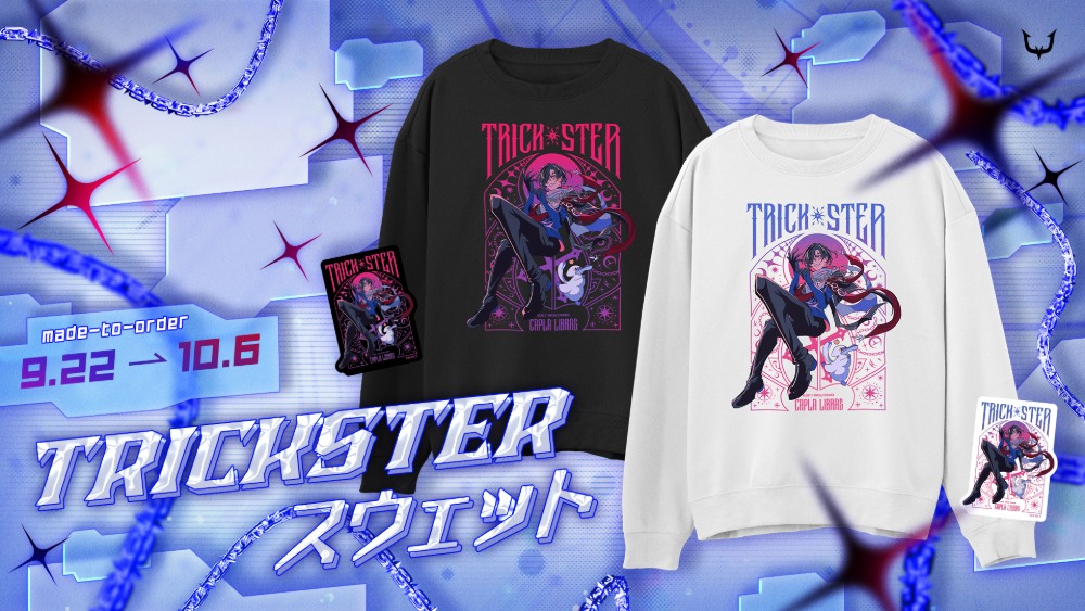 TRICKSTARスウェット Black/White