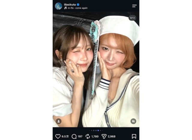 幾田りら、REI(IVE)・JUHOON(CORTIS)とのツーショ公開 『インガ』ミニスカオフショに「可愛い」「素敵」