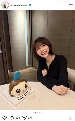 長濱ねる、おじゃる丸のケーキで28歳を祝福