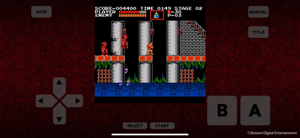初代『悪魔城ドラキュラ』スクリーンショット