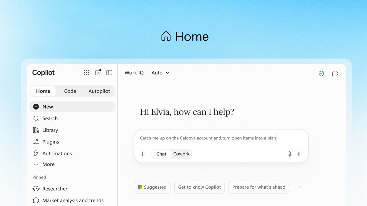 Copilot Homeの画面