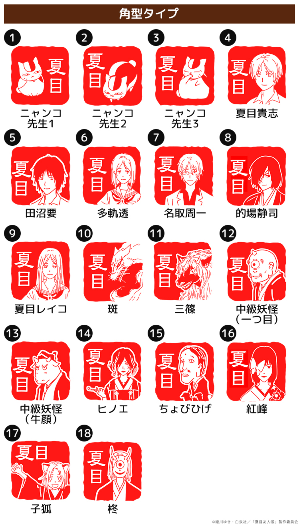 『夏目友人帳』はんこに新作が登場の画像