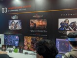 BenQブース　ゲームタイトルごとに最適化できるとアナウンスしている