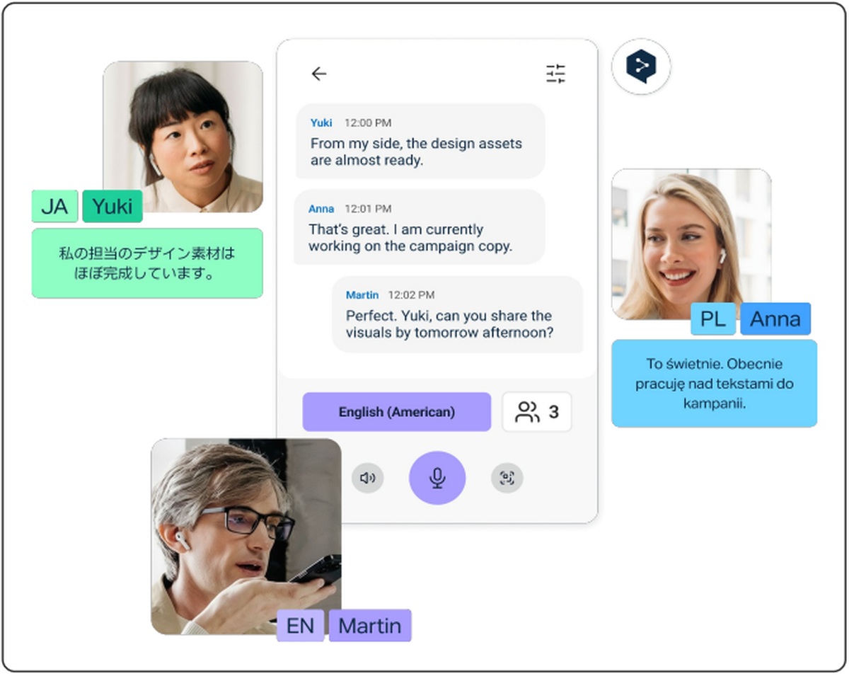 各自の端末で参加する「グループ会話」の利用イメージ
