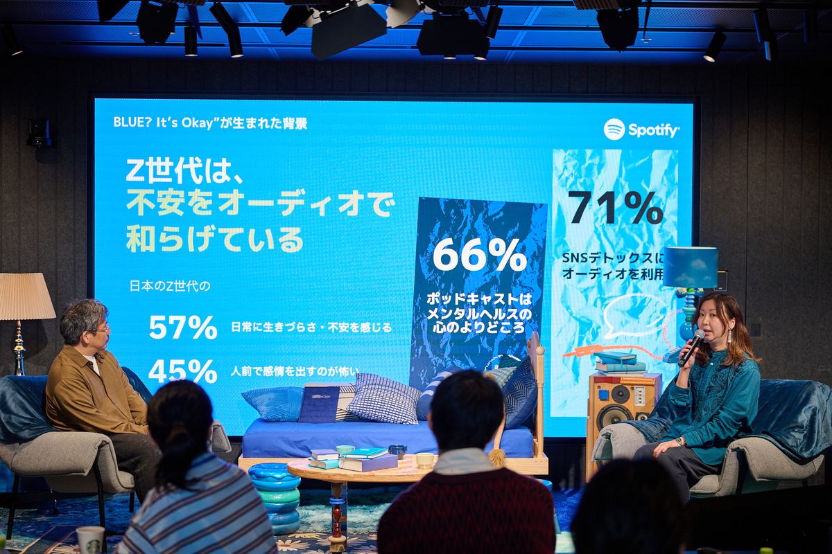 「日本のZ世代の57%が生きづらさや不安を感じている」　Spotifyが音楽×トークで寄り添う「BLUE? It’s Okay」誕生の舞台裏の画像1-2