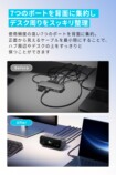 7つのポートを背面に集約しデスク周りをスッキリ