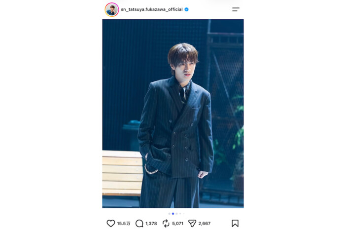 Snow Man 深澤辰哉＆渡辺翔太　“ビジュが爆発”なMVオフショに「本気出して来た…」「動揺してます」「写真集ですか？」