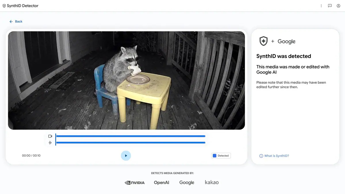 AI生成物を識別する「SynthID Detector」を公開