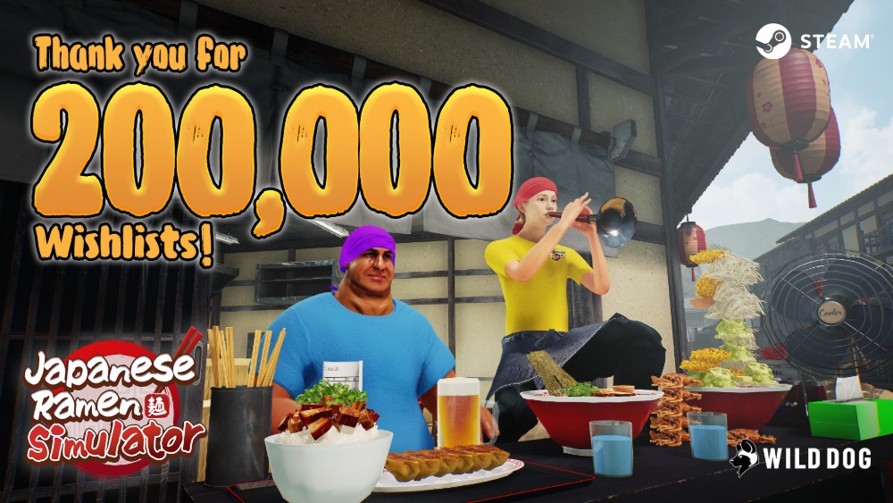 Steamウィッシュリスト20万件突破