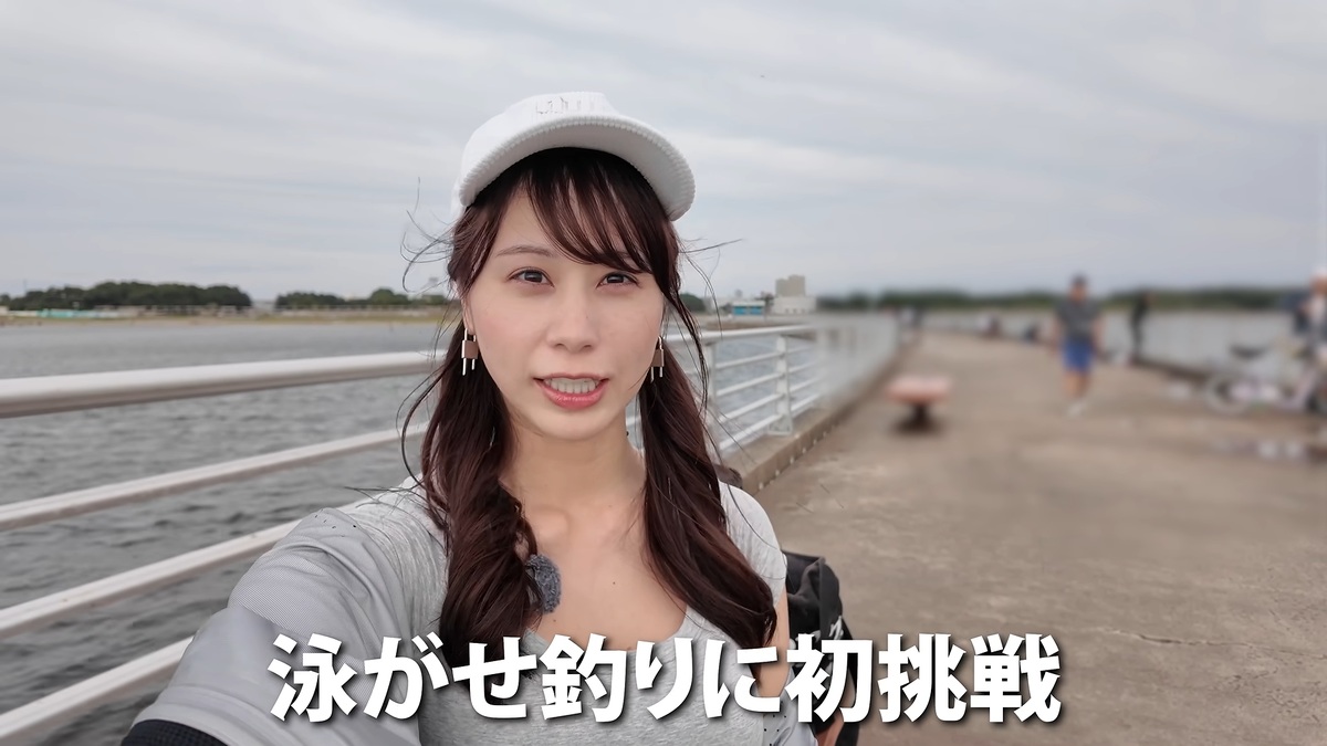 千葉県の海で釣りに挑戦するあま猫