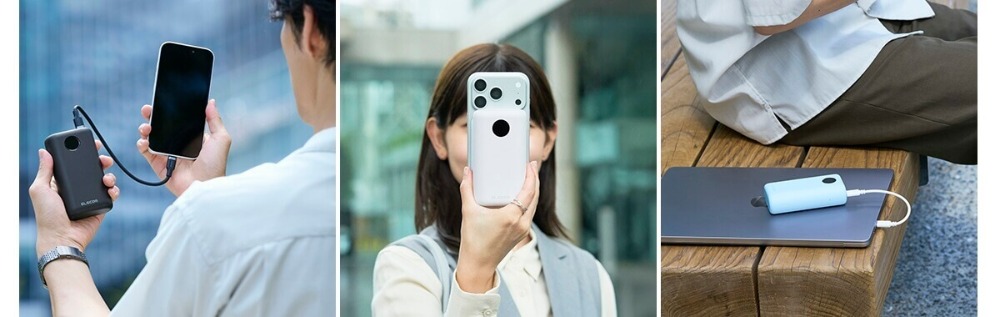 スマホ背面に取り付けている様子