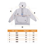 にゃんガルー®パーカー3　サイズ