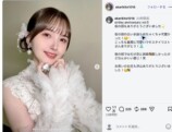 鬼頭明里、純白ドレスで生け花に挑戦の画像