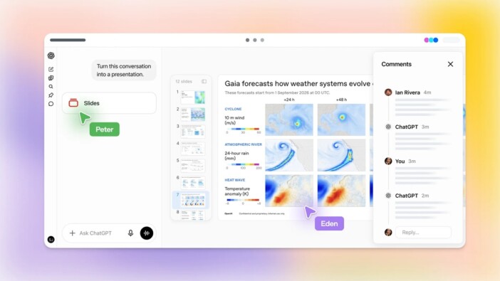 OpenAI、プレゼン作成機能「ChatGPT Slides」を提供 共同編集やPowerPoint出力に対応