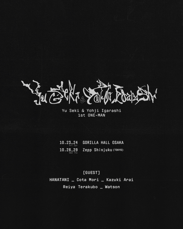 『Yu Seki & Yohji Igarashi「1st ONE-MAN」』告知画像