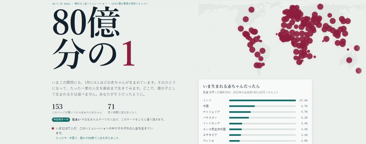 『80億分の1』とAIゲーム制作