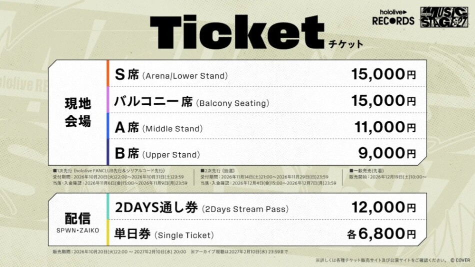 チケット情報