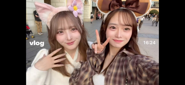 fav me 川岸瑠那&瀬乃まりん、ディズニーシーでのsetlog初公開 「こんな美人2人がいたらみんな振り向く」「このコンビ好き」