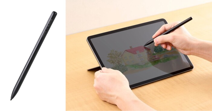 エレコムからSurface純正ペンに近い描き心地のアクティブタッチペン登場 満充電で約200時間使用可能