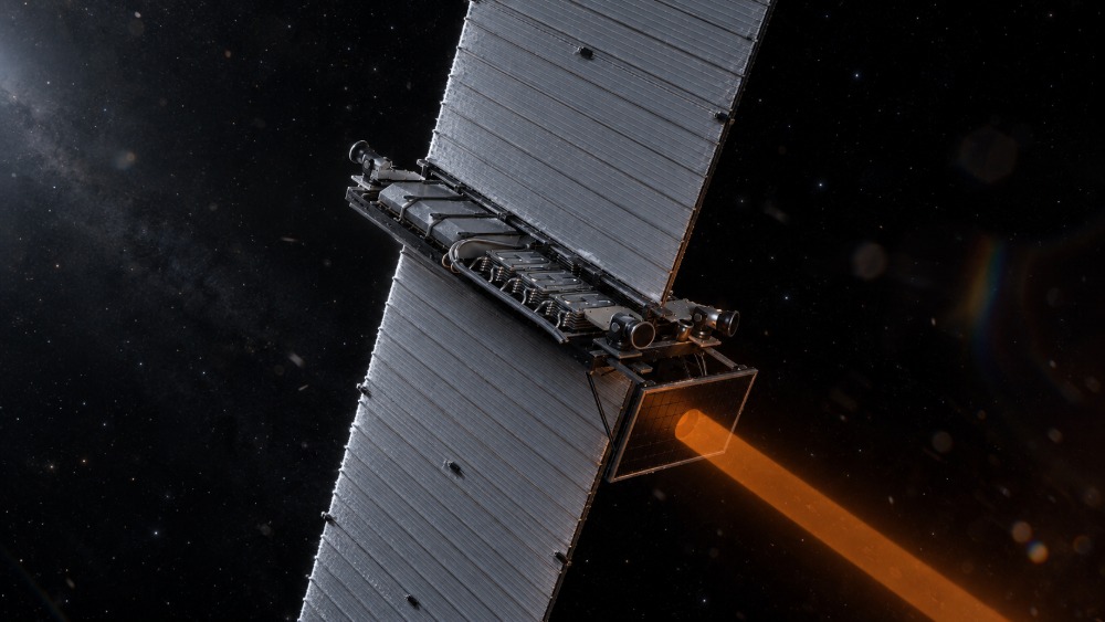 宇宙データセンターへ給電中のイメージ（CG）