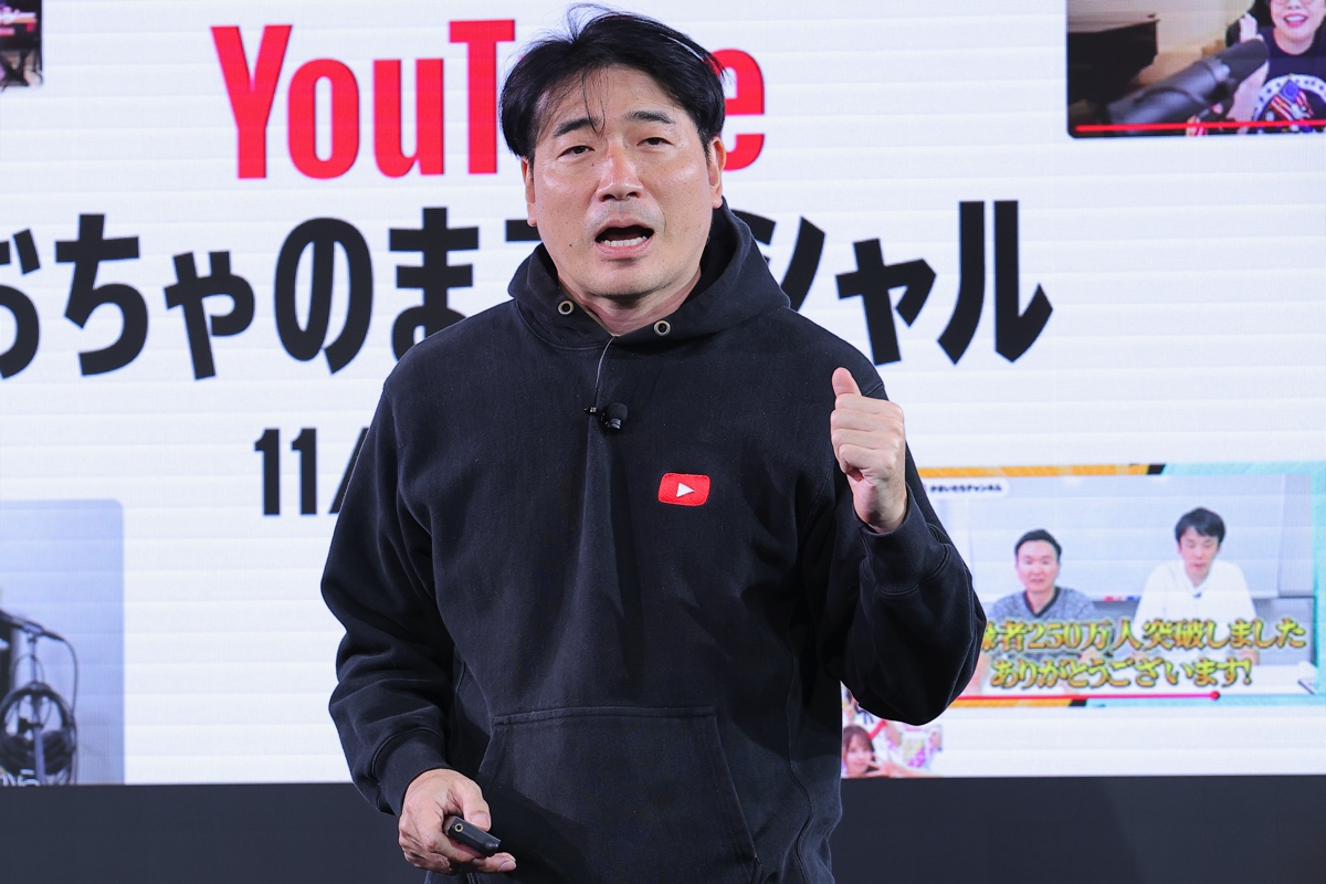 YouTube Japan代表 山川奈織美氏、乃木坂46・菅原咲月、パートナーシップチーム 山本和仁氏（撮影＝大野代樹）