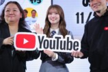 YouTube Japan代表 山川奈織美氏、乃木坂46・菅原咲月、パートナーシップチーム 山本和仁氏（撮影＝大野代樹）