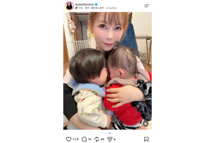 中川翔子、大泣きする双子をあやし「かわいいよたまらんよ」　子育てを楽しむ姿に「幸せそう」「頑張られてて本当にすごい」