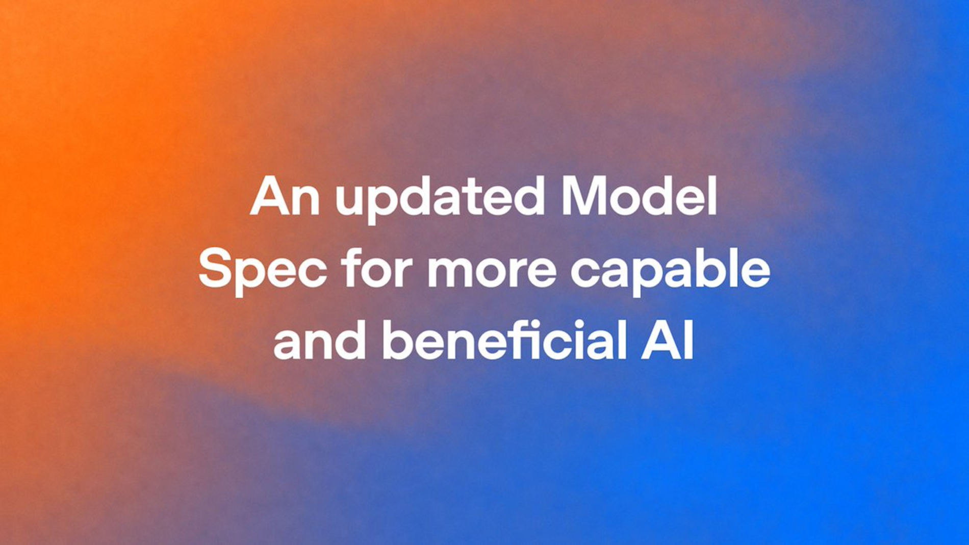 OpenAI、AI行動指針「Model Spec」を改定